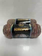 Lion Brand Yarn Homespun multicolor Quartz rainbow lot of 2