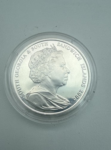 2006 South Georgia £2.00 Silver Proof Commemorative Coin QEII 80th Birthday - Picture 2 of 3