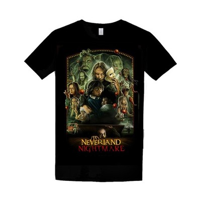 Wild Star Hearts NEVERLAND NIGHTMARE Horror T-Shirt Kurzarm Baumwolle Crew Neck