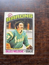 1976-77 O-Pee-Chee hockey set break #36 Gilles Meloche - Cleveland Barons EX