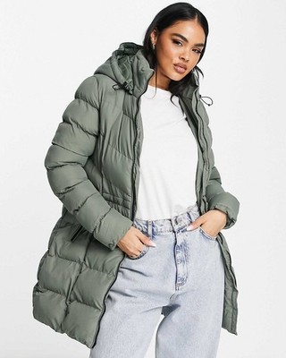Threadbare Eeyyore Asos Parka Jacke Winter Herbst Grün Khaki M 36