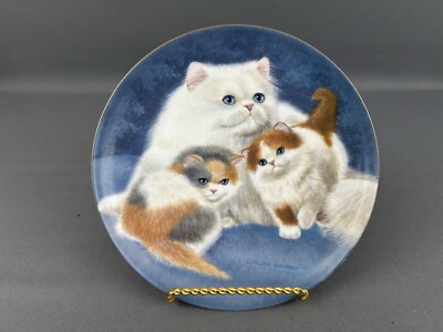 L Alice Hanbey Cat Portraits 8-1/4'' Plate Persian & Kittens S/N 1244 of 14,700