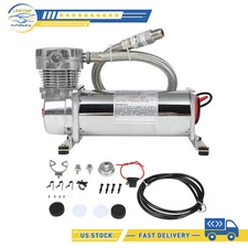 Fits for Train Horns Air Tank Valve Silver Air Compressor 12V 200PSI 3/8 "NPT