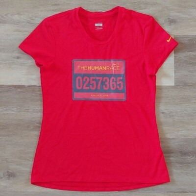 Nike Plus 2008 The Human Race Women's T-Shirt Size S