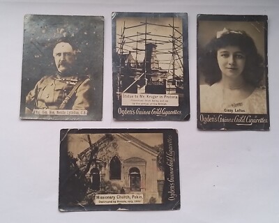 Vintage Antique Cigarette Cards Ogdens Guinea Gold Large big rare 4