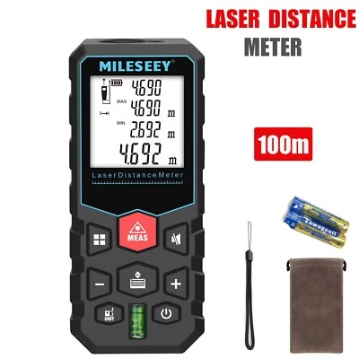 MiLESEEY Laser Entfernungsmesser 100M Trockenzellenversion Lasermessung M/In/Ft