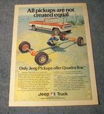 1974 Jeep J-20 Gladiator Pickup Vintage Color Quadra-trac 4x4 Ad