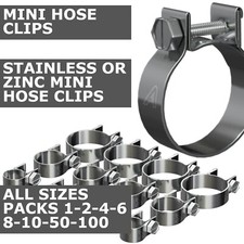 Mini Hose Clip Jubilee hose Clamps Fuel Line Diesel Petrol Pipe 1 2 4 8 10 Packs