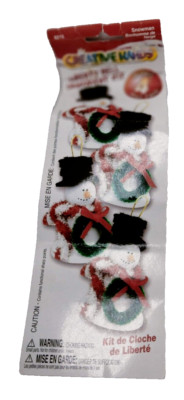 Fibre Craft Liberty Bell Snowman Ornament Kit Vintage Makes 4 Creative Hands
