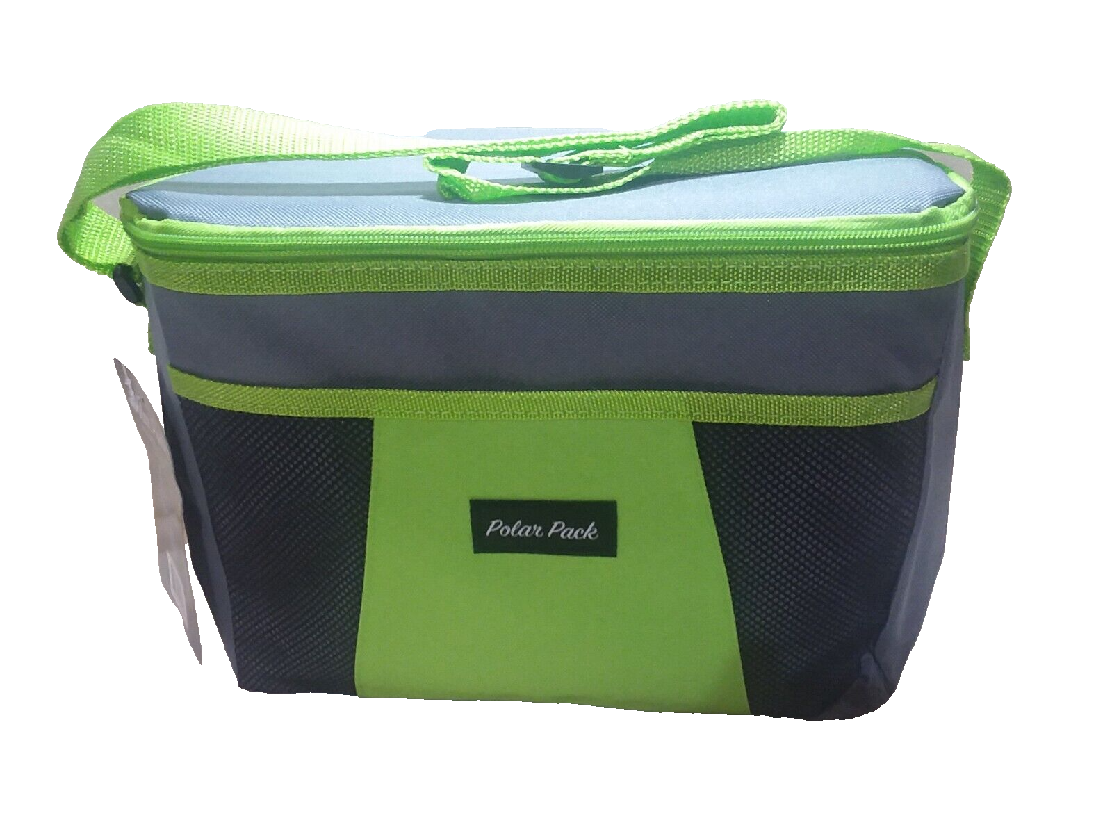 Polar Pack insulated 12 can cooler soft lunch box Green and Gray NEW