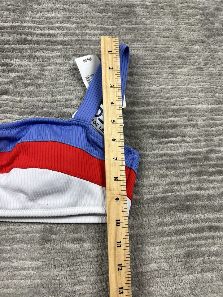 Top de baño Jessica Simpson para mujer mediano multicolor a rayas nuevo con etiquetas Foto 3 de 4