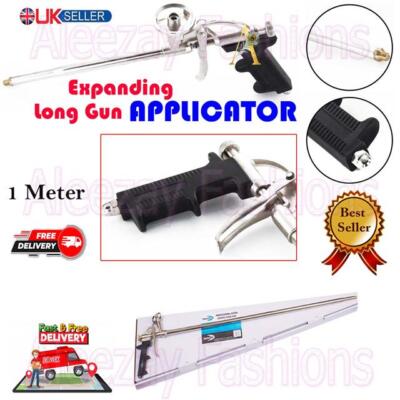 Professionelle PU Erweiterungsschaumpistole Qualität Applikator Anwendung Chrom 1 Meter