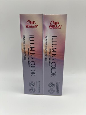 Wella Illumina Permanent Hair Color 5/81 Light Brown/Pearl Ash, 2 oz 2 Pack