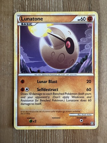 Pokémon TCG Lunatone HS-Triumphant 25/102 Regular Rare MP