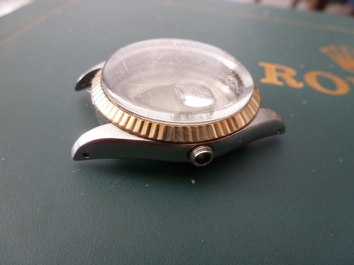 Original Rolex 15000 Oyster Perpetual Date Case gold bezel two ton 
