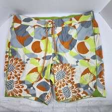 Tommy Bahama Relax Mens 2XL Mesh line Swim Trunks Floral Geometric Elastic Waist