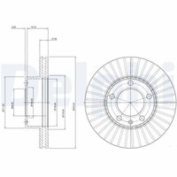 2X Delphi BG9692 Bremsscheibe Passend FüR Nissan Opel Renault
