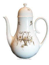 Rosenthal Romanze in Moll -Blumenkorb gold graubraun: Mokkakanne - Espressokanne