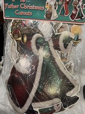 Vintage Father Christmas Die-Cut Cutouts Santa Beistle 2001 Made In USA Set of 3