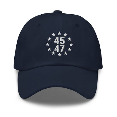 Trump 45 47 hat, Embroidered Dad hat, Trump 2024 President, MAGA hat, Trump Cap