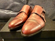 Prada, Mens's Brown Double Strap Monk, Size 11 US/10 UK