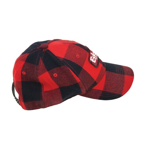 BUFFALO PLAID RED/BLACK ESKIMO CAP HAT 