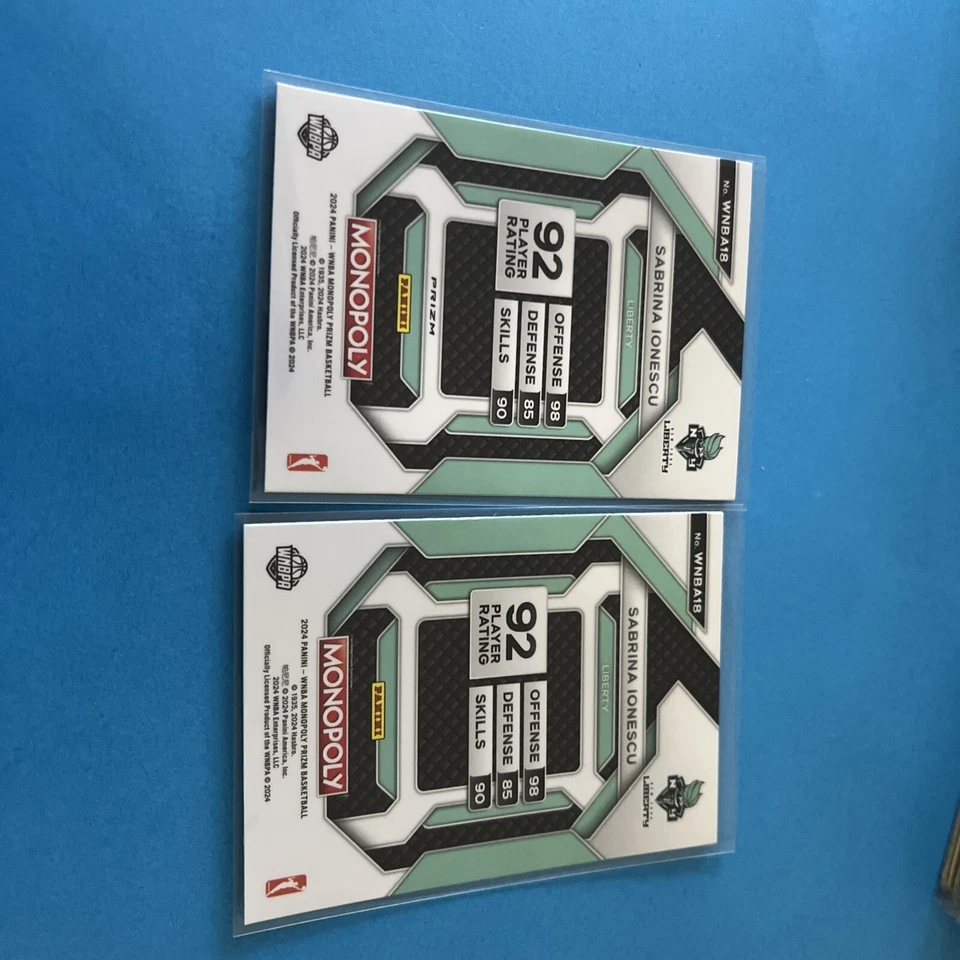 2024 Panini Prizm Monopoly Sabrina Ionescu Silver Prizm w/ Base Insert #WNBA18 - Image 4 of 4