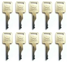 (10) Ignition Key For Bobcat Skid Steer Loaders and Mini Excavators 6693241 D250
