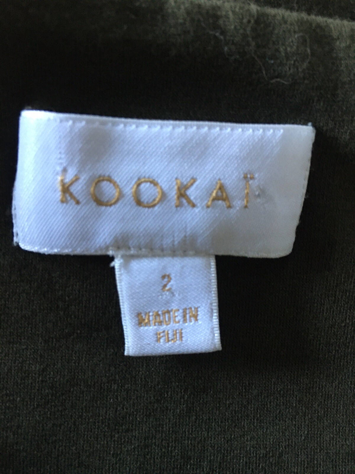 Kookai Size 2 Khaki Green Bodycon Cotton Dress eBay