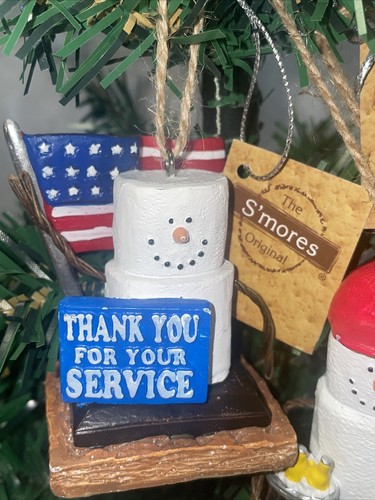 The Original S'mores Ganz Memorial Day And Sports Fan Ornament Set 2 - Picture 2 of 7
