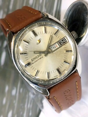 ENICAR AUTOMATIC PATINA SILVER DIAL 167-01-26 SWISS MEN'S FULL