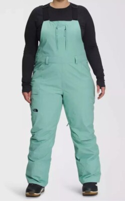 The North Face Women s Plus Freedom Ski Snow Bib Pant In Wasabi Sz 2X NWT