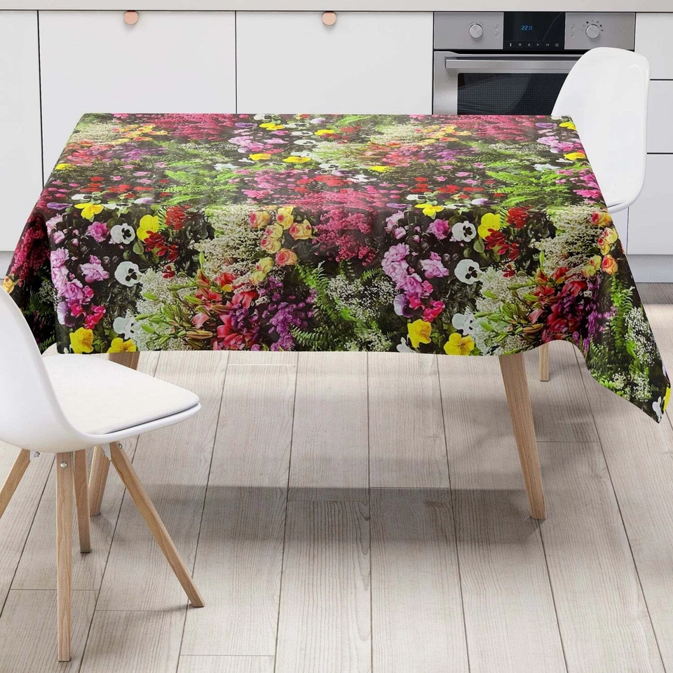 KEVKUS Wachstuch Tischdecke W270 Blumenwiese Stiefmütterchen eckig rund oval - Bild 4 von 4