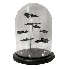 NWT LED  50 Halloween Spooky LED Lights 24in Bats in dome