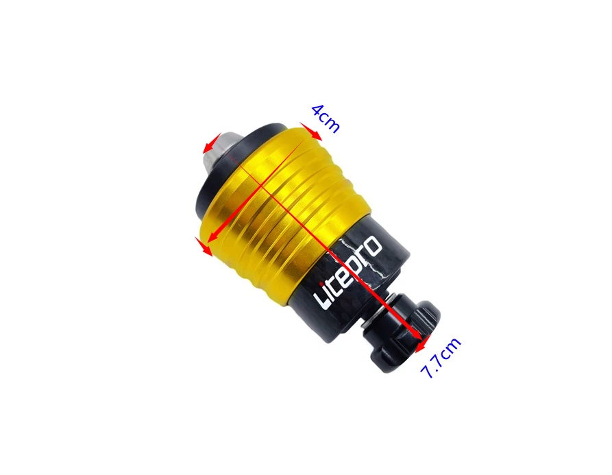 Amortiguador trasero de aleación y carbono Litepro bloque de PU para bicicleta plegable Brompton Foto 2 de 4