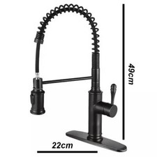  Kitchen Black Taps Pull Out Filter Sink Mixer Tap Purifier Faucet 360° Swivel 