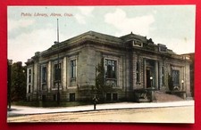 AK AKRON Ohio USA um 1910 Public Library Bibl...