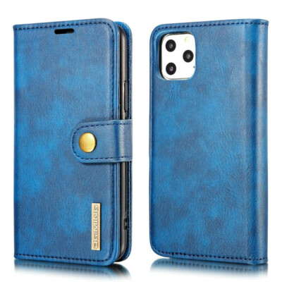 Blue iPhone 11 Pro DG.Ming M2 Magnetic Shockproof Case Leather Wallet