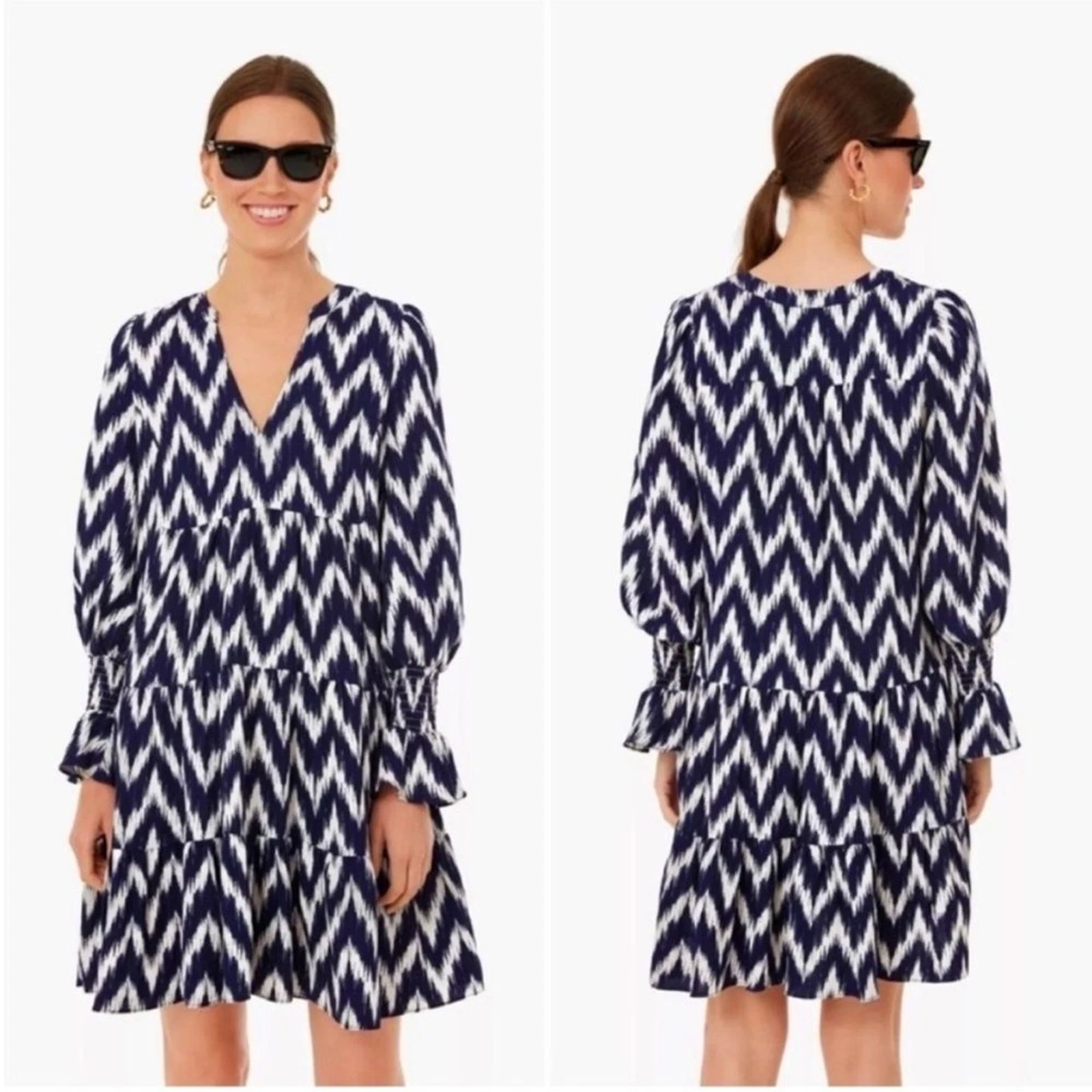 Abito Tuckernuck Pomander Place GRANDE blu bianco Ikat Kenzo