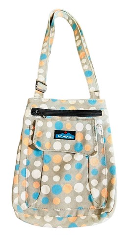KAVU Rope Bag Sling Backpack Polka Dot Green Pink Grey  display picture 3