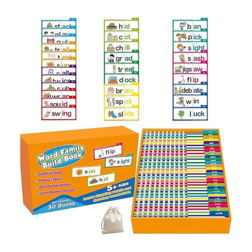 30 Read And Rhyme Flip Books Word Family Build Book Educational Reading Games