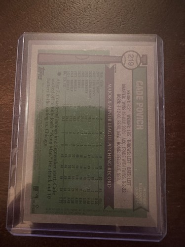 2025 Topps Heritage Chrome Refractor #219 Cade Povich, Baltimore Orioles Rookie - Picture 2 of 2