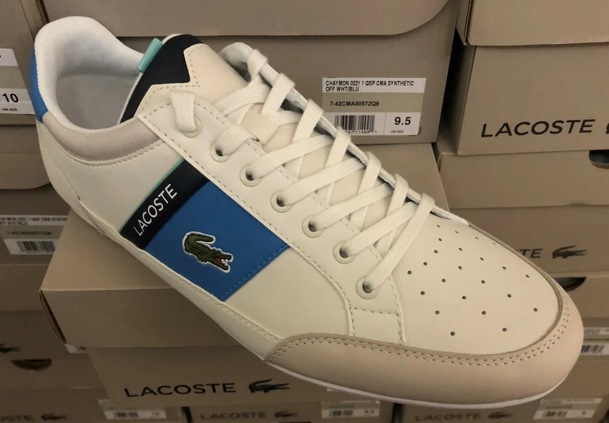 Lacoste Chaymon 0221 1 QSP Synthetic Men Shoes Off White Blue 7 42CMA00572Q9 L