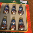 Kurt Adler Mini Snowman Glass Ornaments Christmas 2” Set Of 6 Silver Red Blue — photo 4