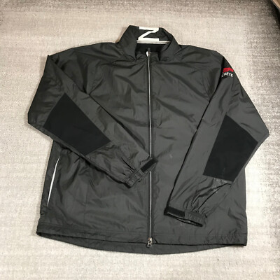 Zero Restriction Jacket Mens Extra Large Full Zip Tour Series Black Windbreaker