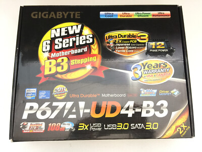 GIGABYTE GA-P67A-UD4-B3 LGA 1155 Intel P67 SATA 6Gb/s USB 3.0 ATX  Motherboard
