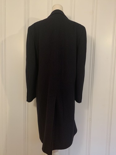 Vintage di Benedetto Cashmere Wool Coat Black Long Made In Italy *FAST SHIP* - Picture 9 of 15