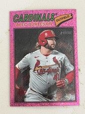 Alec Burleson St. Louis Cardinals 2026 Topps Heritage Chrome Pink Sparkle #165