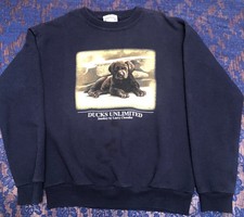 Child's Ducks Unlimited Smokey labrador sweatshirt Vintage 1990s Size L 14-16