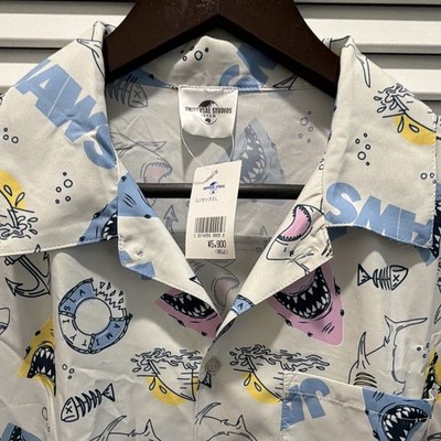 Universal Studios Japan JAWS Graphic Print Button-Up Shirt L